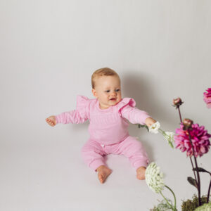 Signature Frill Tracksuit in Marshmallow PInk