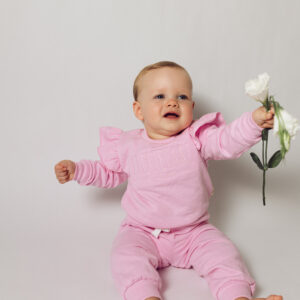 Signature Frill Tracksuit in Marshmallow PInk