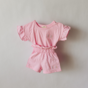 Frilly Capsule Set in Marshmallow Pink