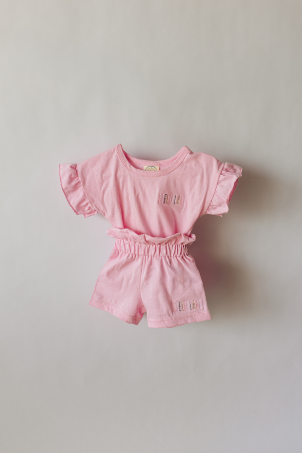 Frilly Capsule Set in Marshmallow Pink