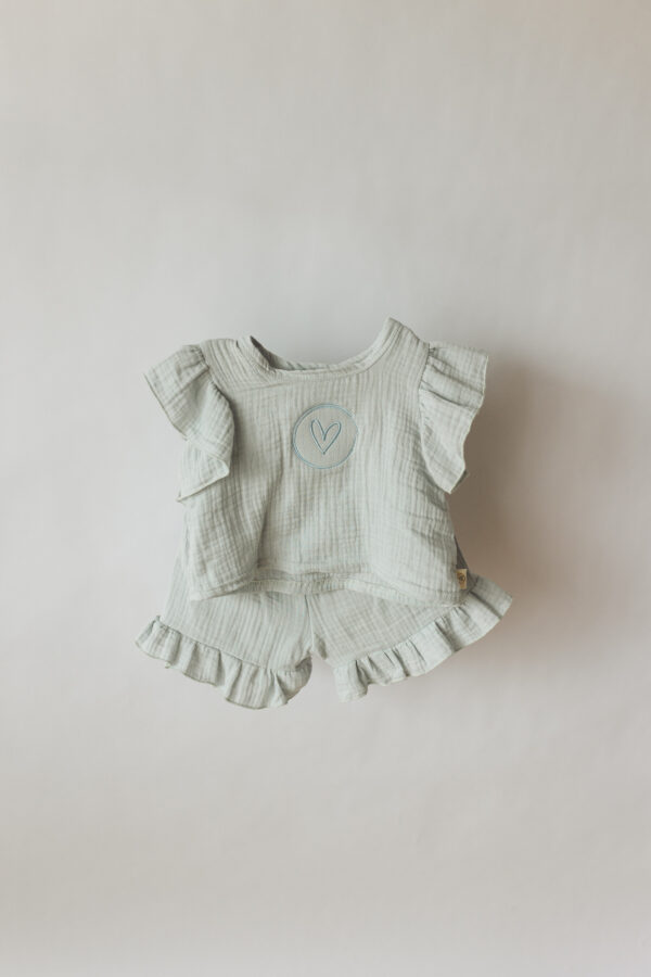 Summery Frill Set in Duckegg