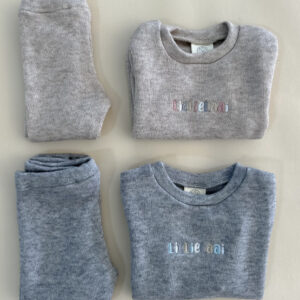 Oatie & Grey PJ's Set - 3-4 years, Grey Melange