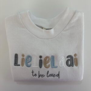 Lielielaai Signature Sweater - White, 3-4 years